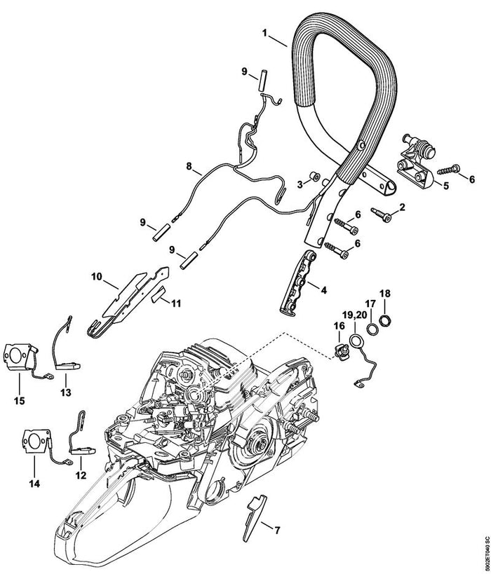 STIHL 1141-434-5100 Heizelement positie 14 technische tekening