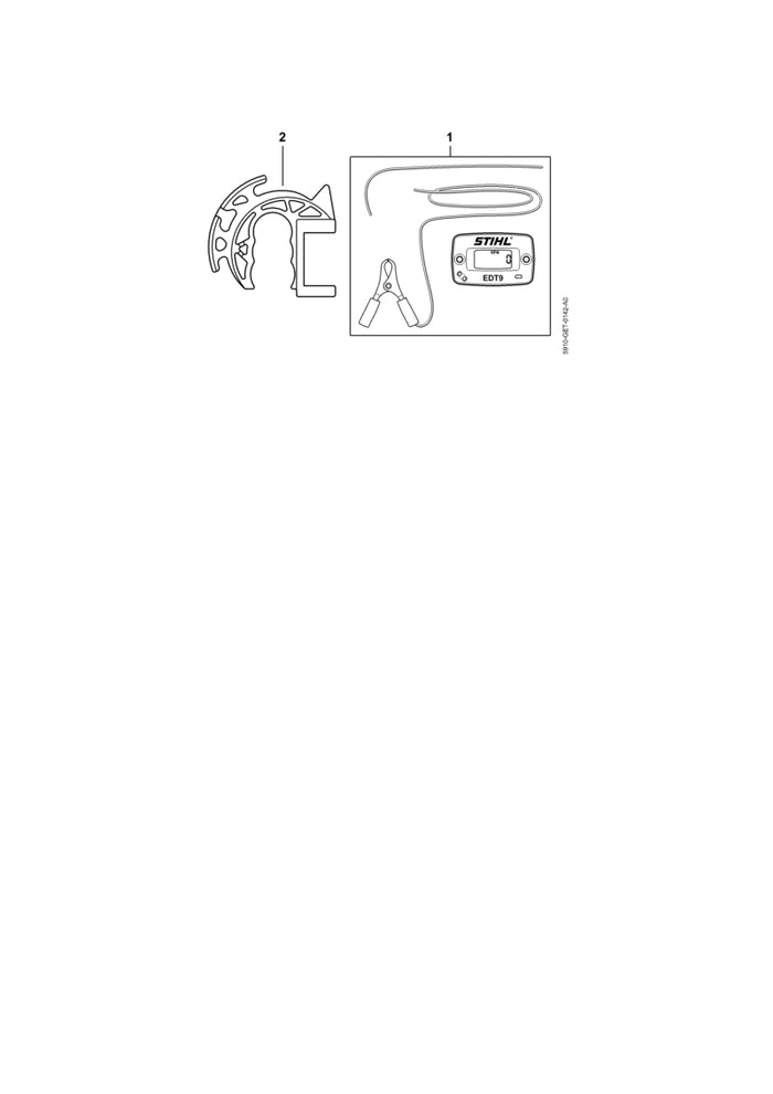 STIHL 5910-850-1100 Drehzahlanzeiger EDT 9 positie 1 technische tekening