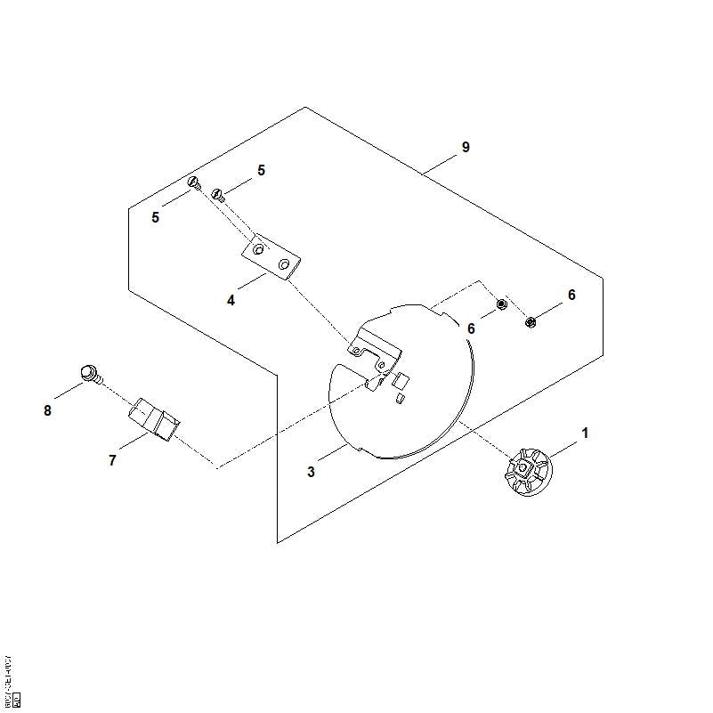 STIHL 6007-700-5190 Messerscheibe positie 9 technische tekening