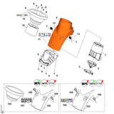 STIHL 6008-703-0320 Trichtermittelstück positie 1 technische tekening