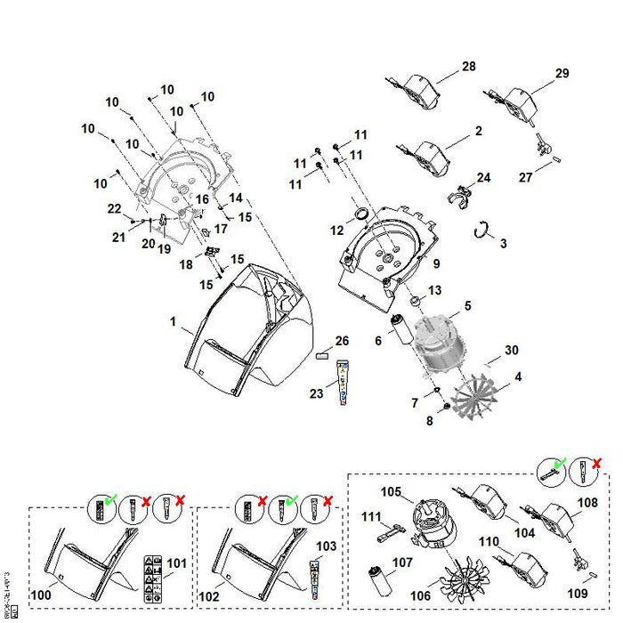 STIHL 0751-031-5004 Sicherung 13A positie 27 technische tekening