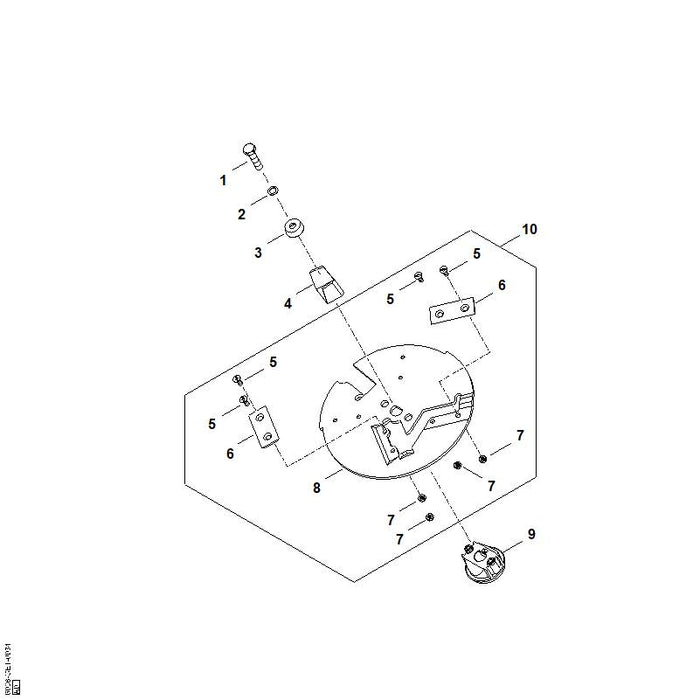 STIHL 9008-318-2360 Sechskantschraube M10x20 positie 1 technische tekening