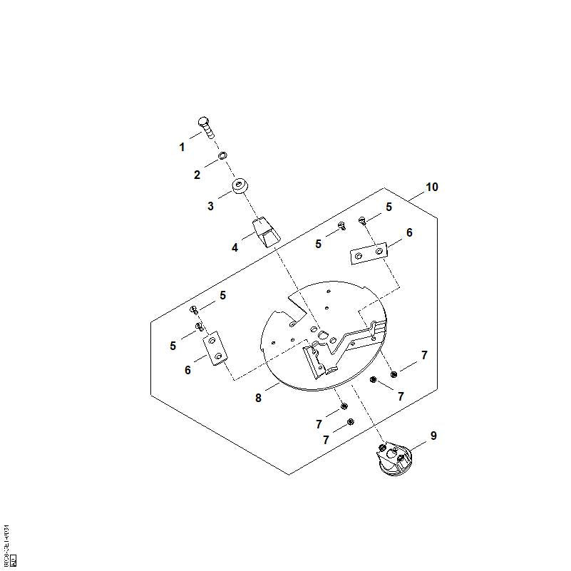 STIHL 6008-700-5120 Messerscheibe kpl. positie 10 technische tekening