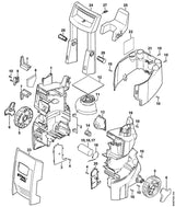 STIHL 4775-790-5101 Abdeckung vorne positie 23 technische tekening