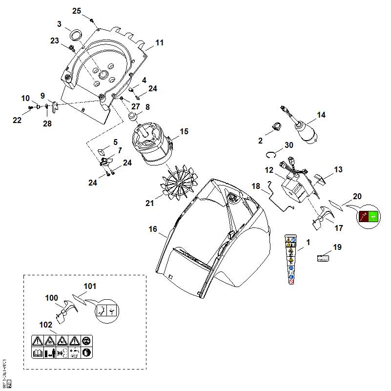 STIHL 6011-780-4601 Zeiger positie 17 technische tekening