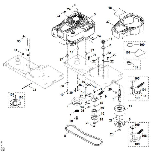STIHL 9216-261-1400 Sechskantmutter M12 positie 26 technische tekening