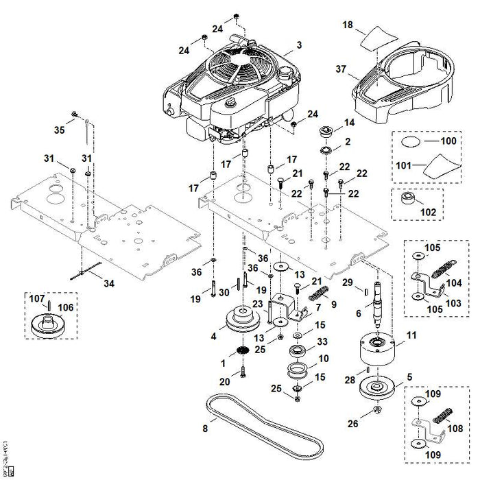STIHL 9008-319-9063 Sechskantschraube 3/8"x1 1/4" positie 20 technische tekening