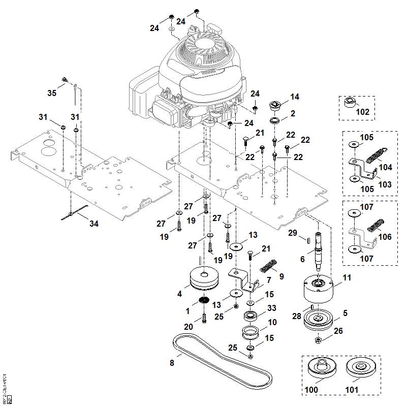 STIHL 6242-448-1200 Kabelhalter positie 34 technische tekening