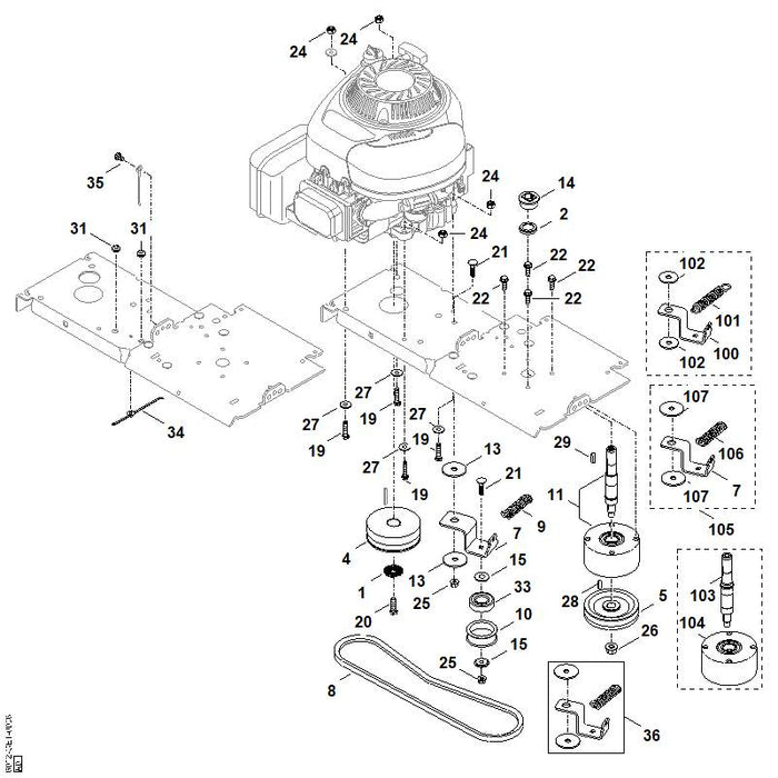 STIHL 9008-319-9389 Sechskantschraube 7/16"x1 1/4" positie 20 technische tekening