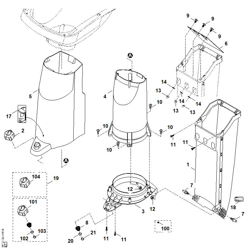 STIHL 6012-708-5100 Bolzen positie 7 technische tekening
