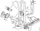 STIHL 9210-262-1100 Mutter DIN934-M8-6 positie 9 technische tekening
