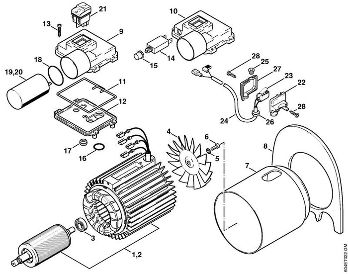STIHL 9645-945-7980 RDR A 37,82x1,78-NBR70 positie 18 technische tekening
