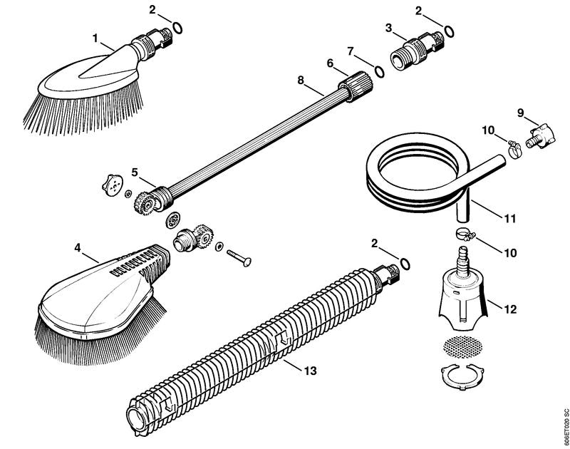 STIHL 4915-500-6706 Kupplung positie 3 technische tekening