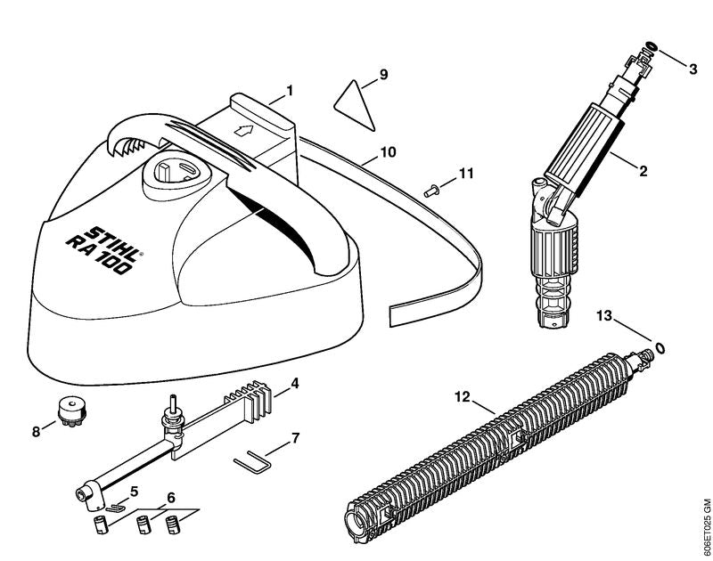 STIHL 4900-505-0901 Bügel positie 7 technische tekening