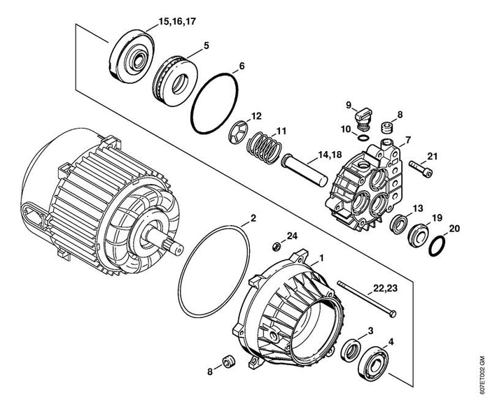 STIHL 9645-945-1075 RDR DIN3770-N11,2x1,8 positie 10 technische tekening