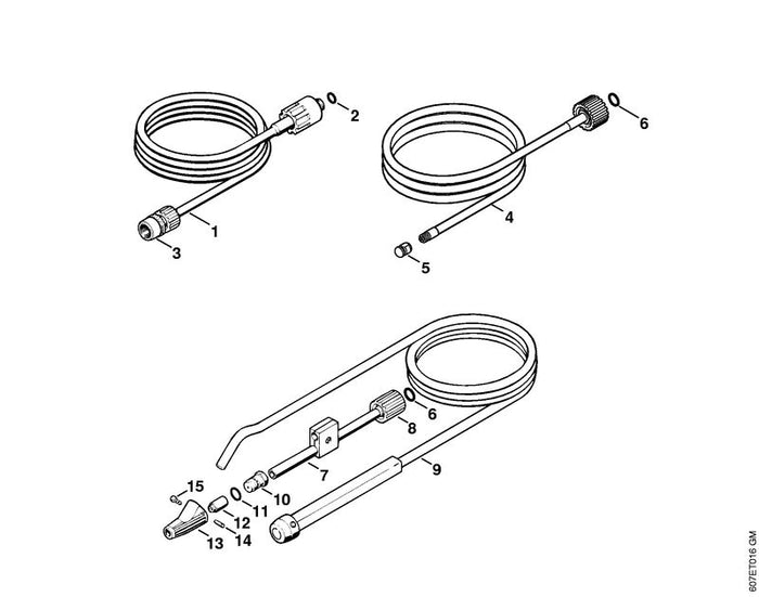 STIHL 9645-945-7522 RDR A 11x2-NBR70 positie 11 technische tekening