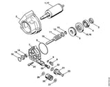 STIHL 9503-003-5311 Rillenkugellager DIN625-6302 positie 4 technische tekening