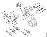 STIHL 0751-010-7056 Kabelbinder positie 21 technische tekening