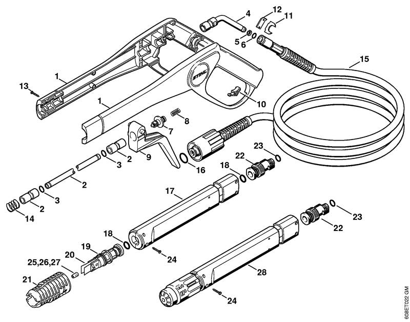 STIHL 4915-502-1003 Düse Ø 1,3 mm positie 25 technische tekening