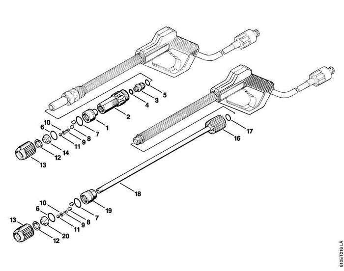 STIHL 9645-945-7728 RDR A 25x2-NBR70 positie 6 technische tekening