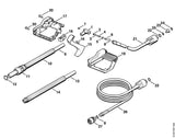 STIHL 4915-502-1801 Griffhälfte links positie 19 technische tekening