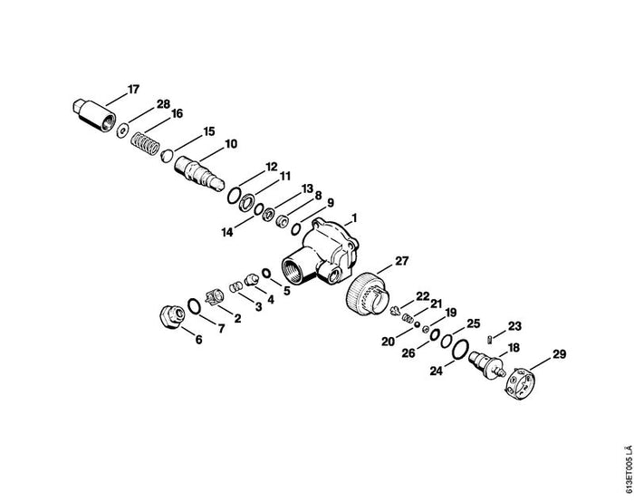 STIHL 9516-003-2020 Kugel DIN5401-5 positie 20 technische tekening