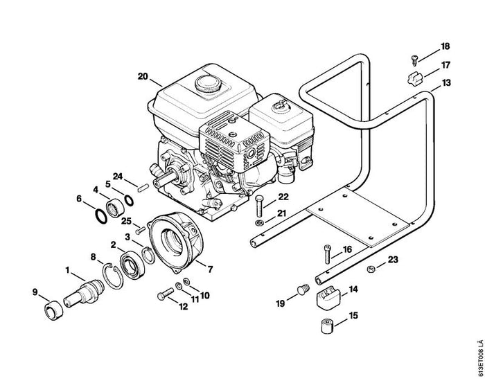 STIHL 4718-791-2800 Ringpuffer positie 15 technische tekening