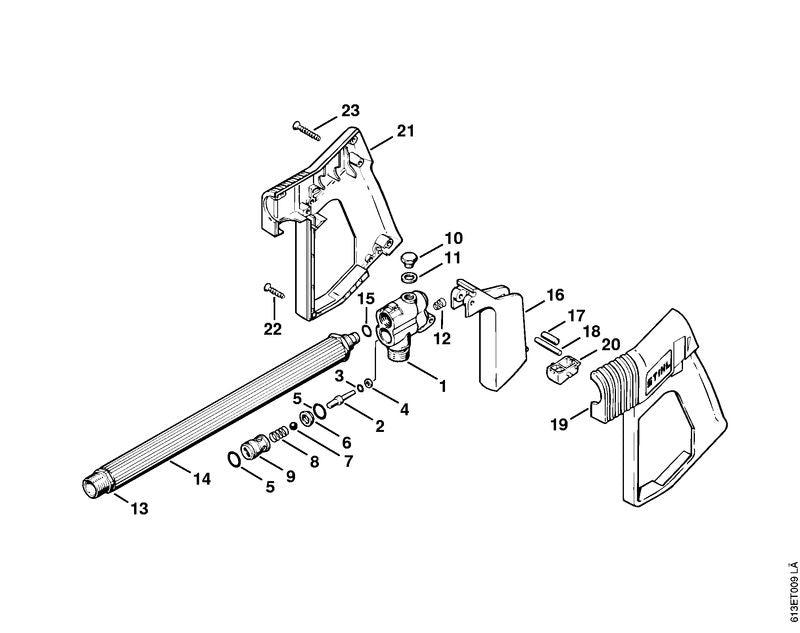 STIHL 4915-500-1125 Druckrohr positie 13 technische tekening