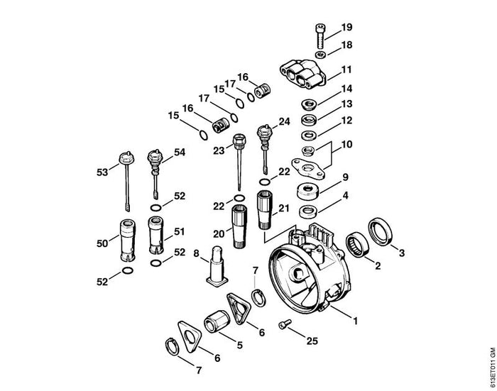 STIHL 9045-371-1880 Zylinderschraube DIN912-M8x35-12.9 positie 19 technische tekening