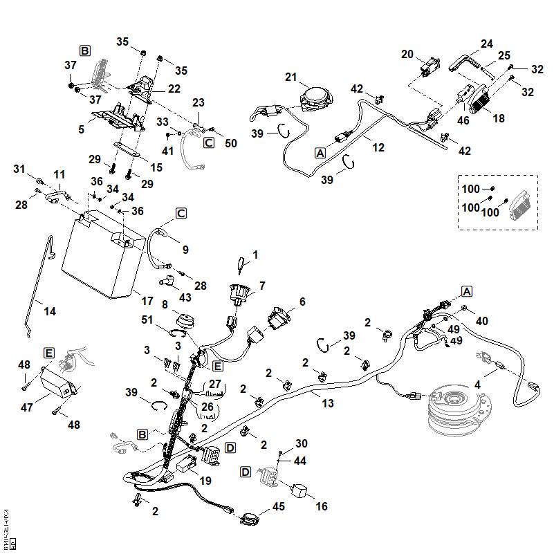 STIHL 6140-430-0520 Schalter positie 6 technische tekening