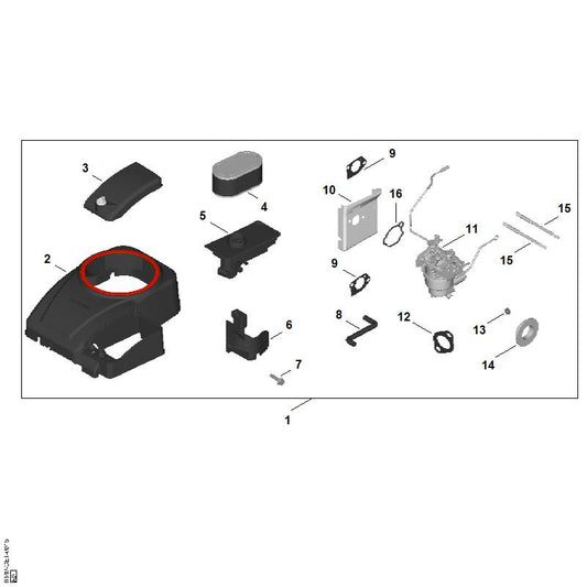 STIHL 0004-140-4413 Luftfilter positie 4 technische tekening