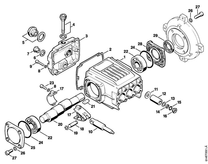 STIHL 9210-825-1100 Mutter DIN934-M8 positie 16 technische tekening