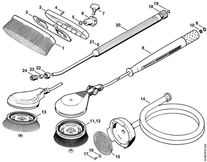 STIHL 9652-945-1603 Stützring 10x14x1,2 positie 10 technische tekening
