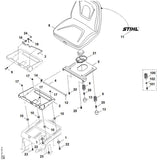 STIHL 9018-318-1802 Sechskantschraube M8x20 positie 20 technische tekening