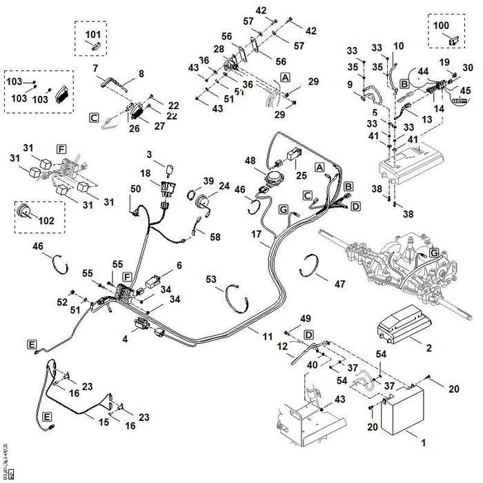 STIHL 9991-003-0544 Klemmring 3 positie 103 technische tekening