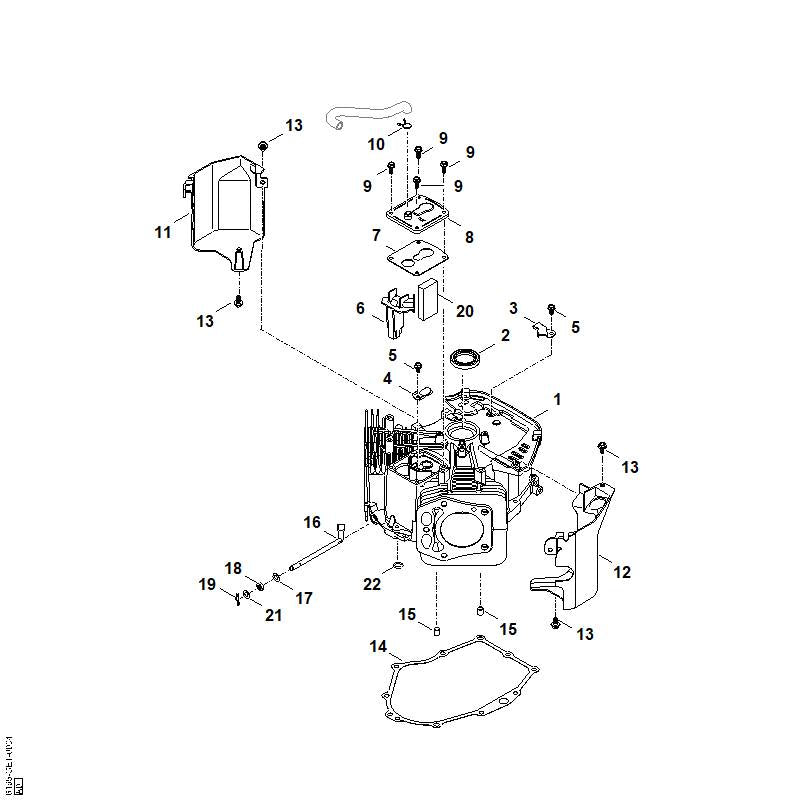 STIHL 0004-029-0519 Dichtung positie 14 technische tekening