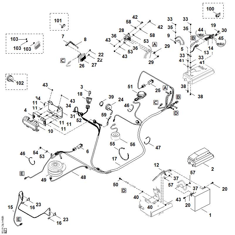 STIHL 6170-430-1405 Elektronik Modul positie 4 technische tekening