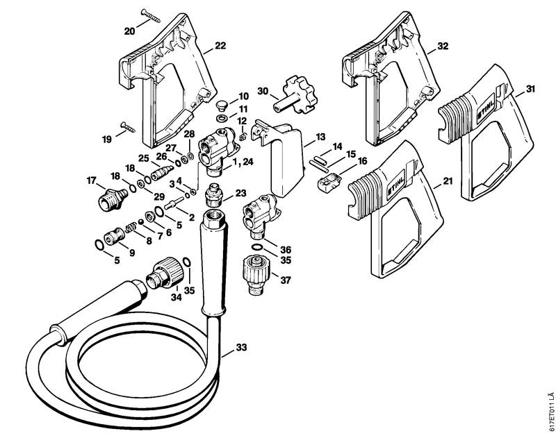 STIHL 4716-007-1052 Dichtungssatz positie -1 technische tekening