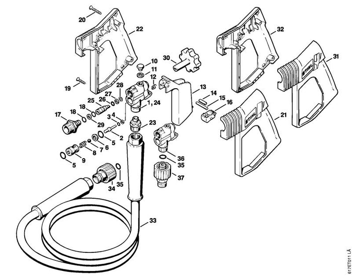 STIHL 9645-951-3133 RDR N 2,9x1,78-Viton positie 3 technische tekening