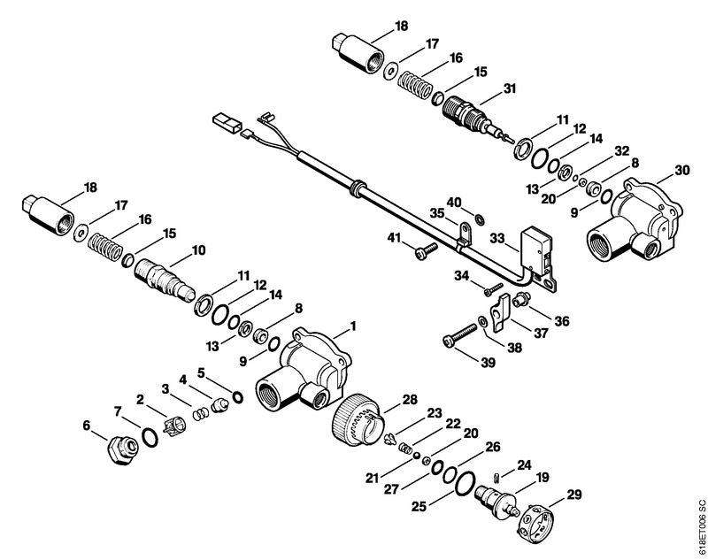 STIHL 4717-435-5900 Kabelbinder positie 35 technische tekening