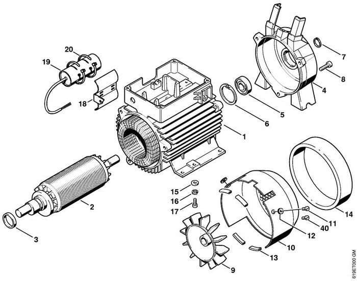 STIHL 9062-392-0960 Senkschraube DIN965-M5x12-4.8 positie 11 technische tekening