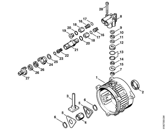 STIHL 9298-801-3992 Scheibe 14x30x3,5 positie 15 technische tekening