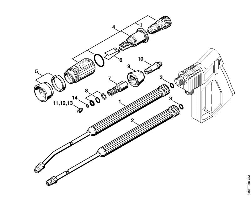 STIHL 4915-500-6319 Düse 0560 positie 13 technische tekening