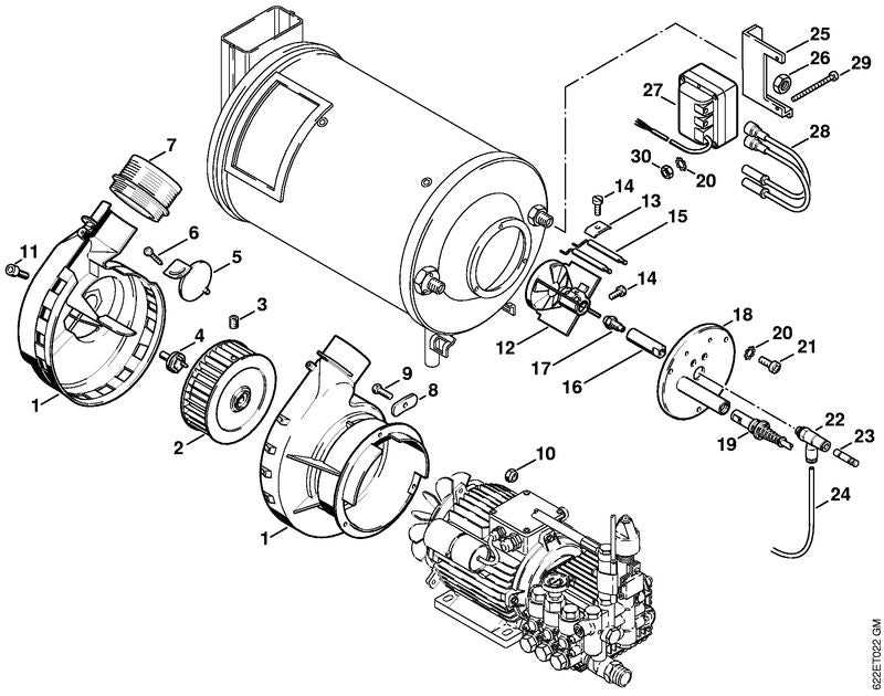 STIHL 4735-523-1700 Deckel positie 18 technische tekening