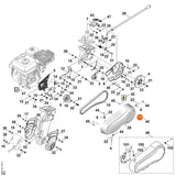 STIHL 6250-716-5601 Schenkelfeder positie 24 technische tekening