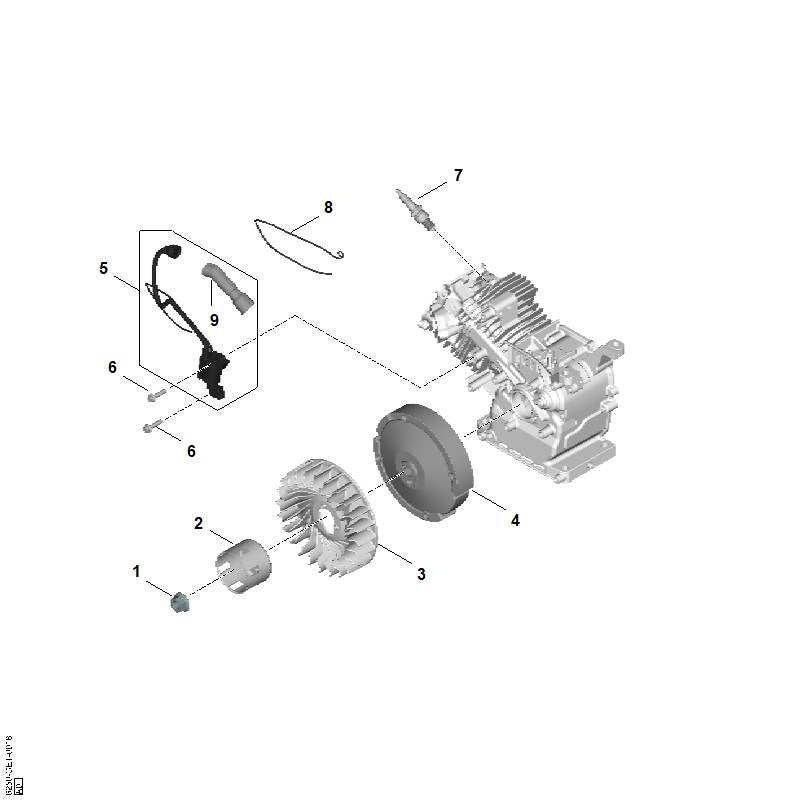 STIHL 0007-955-0901 Mutter positie 1 technische tekening