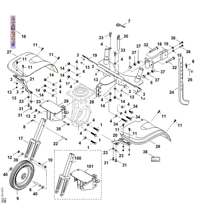 STIHL 6251-740-8500 Steckbolzen positie 30 technische tekening