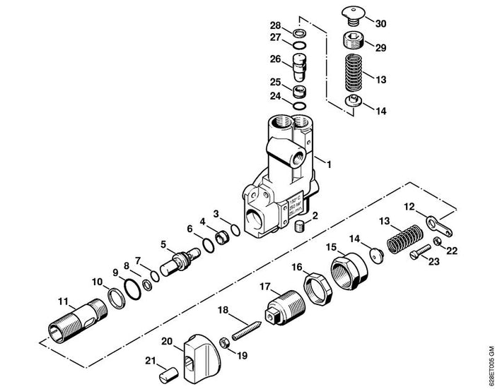 STIHL 9645-951-7465 RDR A 7x1,5-FPM85 positie 3 technische tekening