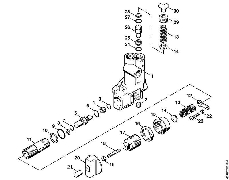 STIHL 4724-518-0500 Stopfen positie 30 technische tekening