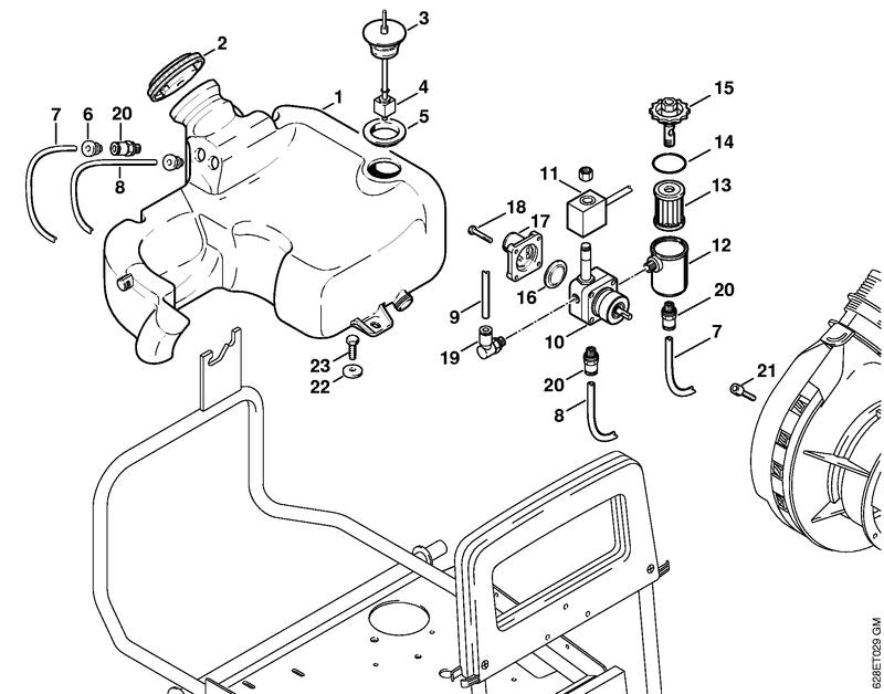 STIHL 4724-520-0715 Verschraubung positie 19 technische tekening